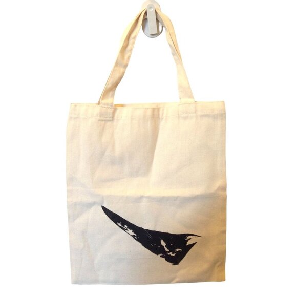 Screen printed Cat tote bag, organic cotton, hand printed,  Kitty Motif, New - Picture 5 of 8